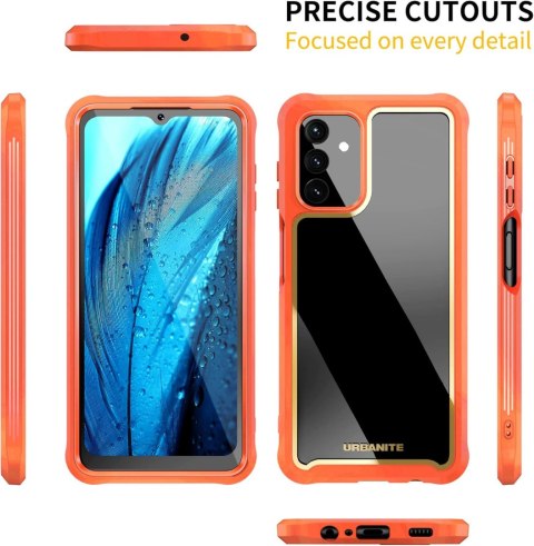 ETUI WZMOCNIONE SAMSUNG GALAXY A13 5G POMARAŃCZOWE NEON +SZKŁO HARTOWANE