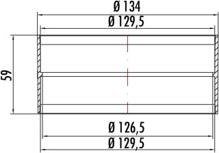 ZŁĄCZKA RUROWA OKRĄGŁA BIAŁA 59x126mm NABER R-VBS 125 ZŁĄCZE