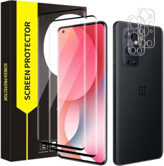 2x SZKŁO HARTOWANE 9H ONEPLUS 9 PRO ZAOKRĄGLONE BOKI +2x OCHRONA APARATU