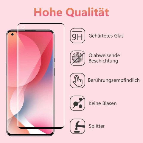 2x SZKŁO HARTOWANE 9H ONEPLUS 9 PRO ZAOKRĄGLONE BOKI +2x OCHRONA APARATU