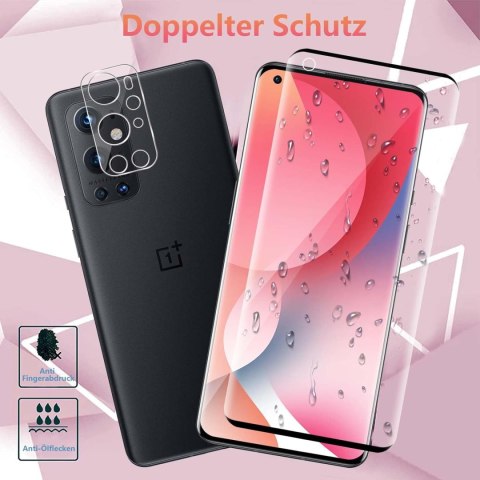 2x SZKŁO HARTOWANE 9H ONEPLUS 9 PRO ZAOKRĄGLONE BOKI +2x OCHRONA APARATU