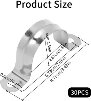 30x OBEJMY SIODEŁKOWE OPASKI DO RUR WODOCIĄGOWYCH GAZOWYCH M40 (1 1/2")