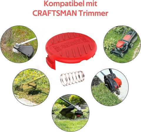 4xNASADKA SZPULI 4xSPRĘŻYNA PODKASZARKI CRAFTSMAN CMEST900 3,5 A 30,5cm