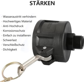 ADAPTER SPUSTOWY 2"ZŁĄCZE CAMLOCK GWINT WĘŻA 3/4" DO IBC ZBIORNIKA B2x3/4