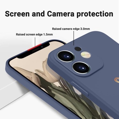 ETUI DO APPLE IPHONE 12 CASE PLECKI NIEBIESKIE ZŁOTE SERDUSZKO