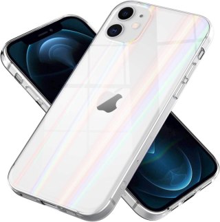 ETUI DO APPLE IPHONE 12 MINI 5.4" CASE BEZBARWNE HOLOGRAMOWE PLECKI A2176