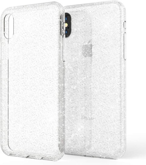 ETUI DO APPLE IPHONE XS MAX CASE SILIKONOWE BEZBARWNE BŁYSZCZĄCE PLECKI