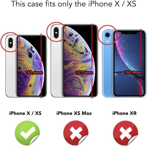 ETUI DO APPLE IPHONE XS/IPHONE X CASE SILIKONOWY PRZYDYMIONY Z BROKATEM