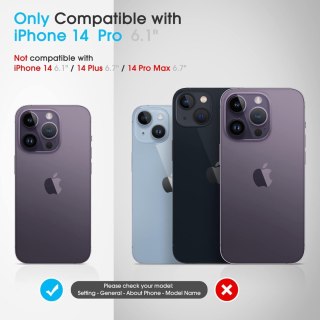 ETUI FIOLETOWE APPLE IPHONE 14 PRO +3x SZKŁO HARTOWANE +2x SZKŁO NA APARAT