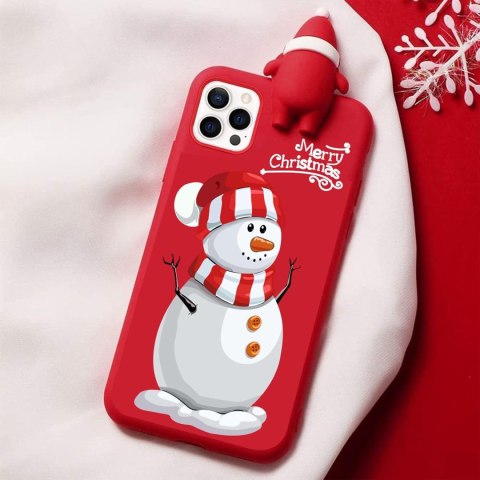 ETUI POKROWIEC DO APPLE IPHONE 12 CASE CZERWONE ŚWIĄTECZNE PLECKI 3D ŚWIĘTA