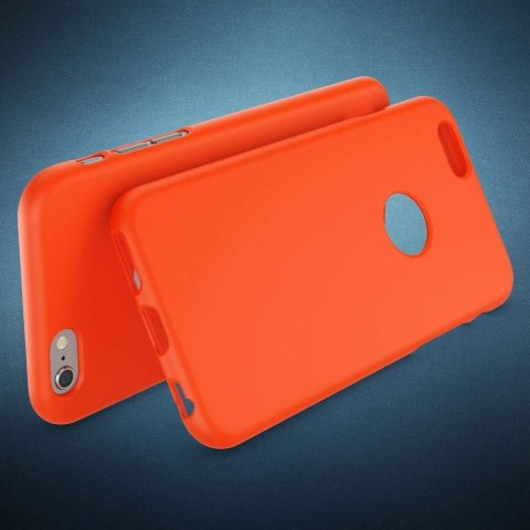 ETUI POKROWIEC DO APPLE IPHONE 6/6S POMARAŃCZOWE NEONOWE SILIKONOWE PLECKI