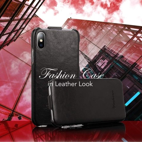 ETUI POKROWIEC DO APPLE IPHONE XS/IPHONE X CASE Z KLAPKĄ ZAMYKANY CZARNY