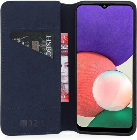 ETUI POKROWIEC DO SAMSUNG GALAXY A22 5G CASE ZAMYKANY Z KLAPKĄ NIEBIESKI