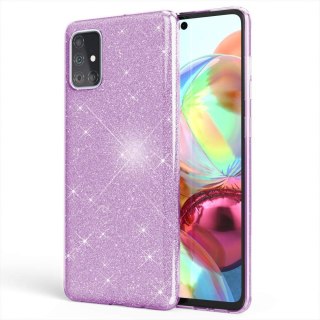 ETUI SAMSUNG GALAXY A51 6.5" CASE SILIKONOWY RÓŻOWE PLECKI BROKAT POŁYSK