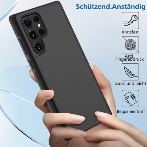 ETUI SAMSUNG GALAXY S22 ULTRA CASE CZARNY PLASTIKOWY WYTRZYMAŁY SM-S908