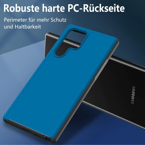 ETUI SAMSUNG GALAXY S22 ULTRA CASE NIEBIESKI PLASTIKOWY WYTRZYMAŁY SM-S908