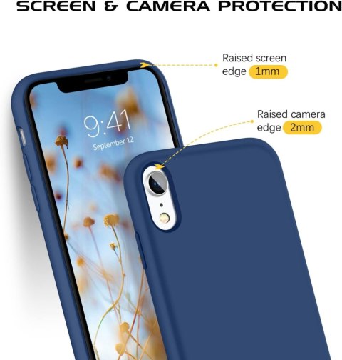 ETUI SILIKONOWE APPLE IPHONE XR CASE POMARAŃCZOWY Z MIKROFIBRĄ W ŚRODKU