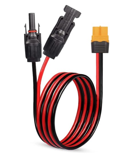 KABEL SOLARNY ZŁĄCZE ADAPTER XT60 12AWG 60CM DO PANELU SŁONECZNEGO