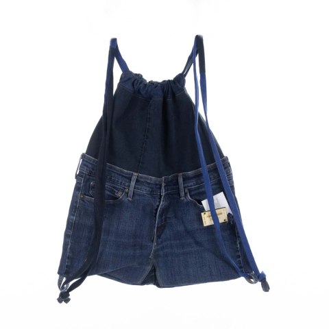 PLECAK WOREK JEANS RECYKLING HANDMADE 50x48cm