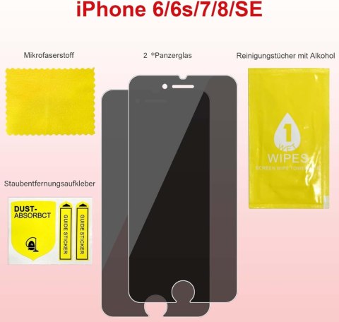 SZKŁO HARTOWANE DO APPLE IPHONE SE 2020/7/8 SOLIDNE PRZYCIEMNIANE 2 SZTUKI