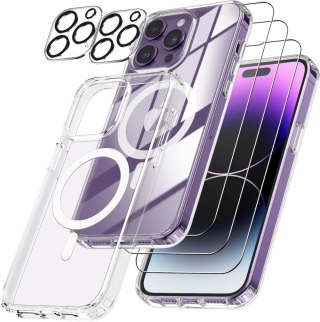 ZESTAW APPLE IPHONE 14 PRO ETUI +3x SZKŁO HARTOWANE +2x SZKŁO NA APARAT