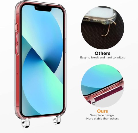 ZESTAW ETUI Z BORDOWĄ SMYCZĄ APPLE IPHONE 13 PRO MAX 6,7" + 3x SZKŁO