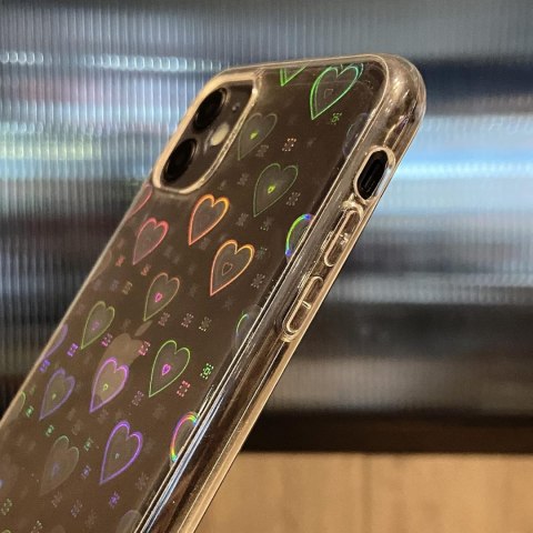 ETUI APPLE IPHONE 11 CASE SILIKONOWY BEZBARWNY HOLO SERDUSZKA