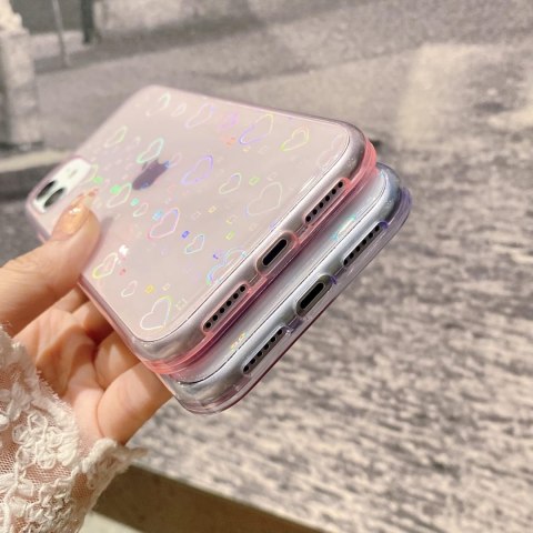 ETUI APPLE IPHONE 11 CASE SILIKONOWY FIOLETOWY HOLO SERDUSZKA A2111