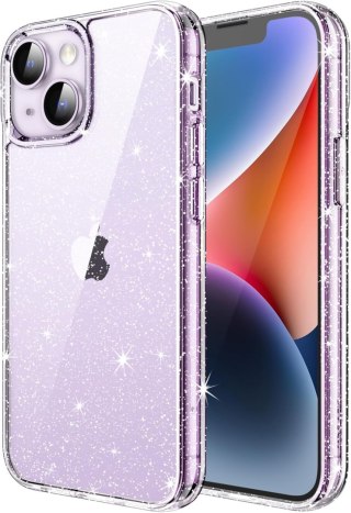 ETUI APPLE IPHONE 13/IPHONE 14 PLECKI CASE SILIKONOWY BROKAT PRZEZROCZYSTY