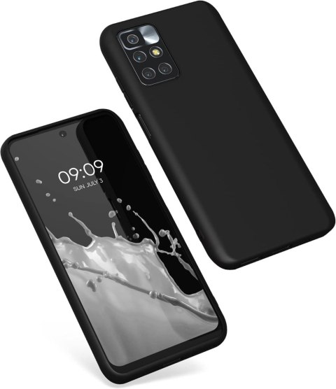 ETUI CZARNE SILIKONOWE PLECKI XIAOMI REDMI 10 +2x SZKŁO HARTOWANE