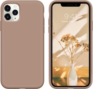 ETUI DO APPLE IPHONE 11 PRO MAX CASE BEŻOWE SILIKONOWE PLECKI A2161