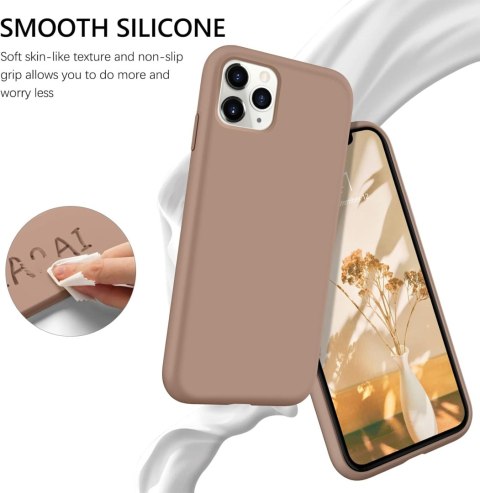 ETUI DO APPLE IPHONE 11 PRO MAX CASE BEŻOWE SILIKONOWE PLECKI A2161