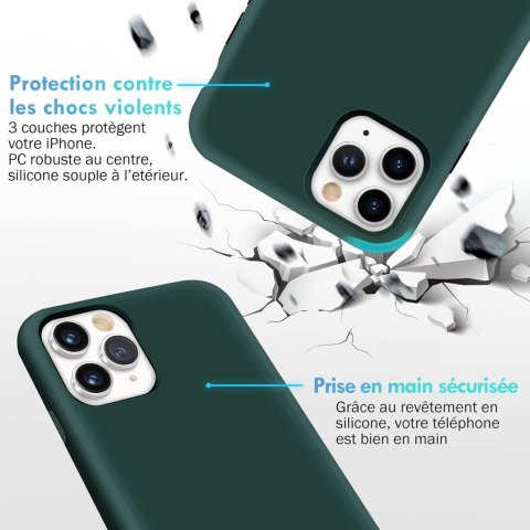 ETUI DO APPLE IPHONE 11 PRO MAX CASE BUTELKOWA ZIELEŃ SILIKONOWE PLECKI