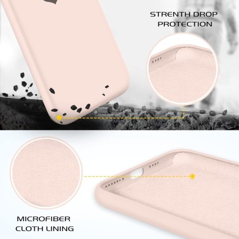 ETUI DO APPLE IPHONE 11 PRO MAX CASE RÓŻOWY SILIKONOWY Z SERCEM A2161