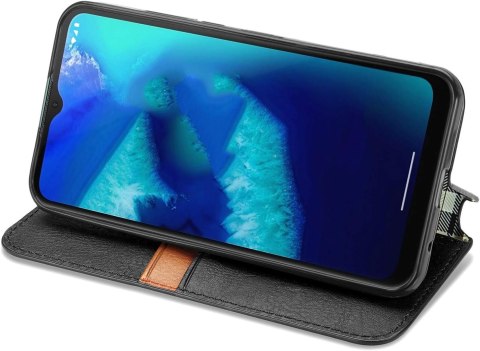 ETUI DO MOTOROLA MOTO G9 CASE ZAMKYNAY Z KLAPKĄ CZARNY MIEJSCE NA KARTY