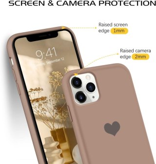 ETUI POKROWIEC DO APPLE IPHONE 11 PRO MAX CASE BRĄZOWE SILIKONOWE PLECKI