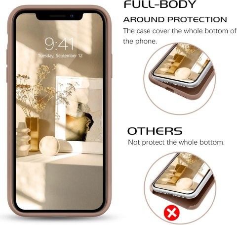 ETUI POKROWIEC DO APPLE IPHONE 11 PRO MAX CASE BRĄZOWE SILIKONOWE PLECKI