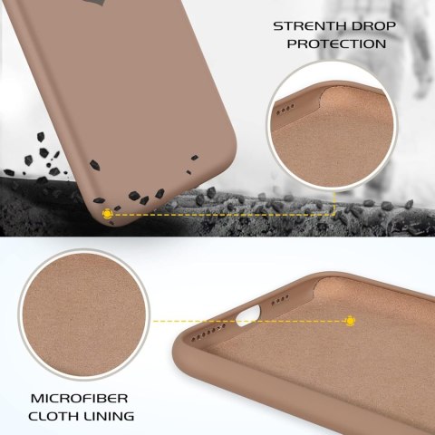 ETUI POKROWIEC DO APPLE IPHONE 11 PRO MAX CASE BRĄZOWE SILIKONOWE PLECKI