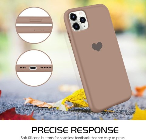 ETUI POKROWIEC DO APPLE IPHONE 11 PRO MAX CASE BRĄZOWE SILIKONOWE PLECKI