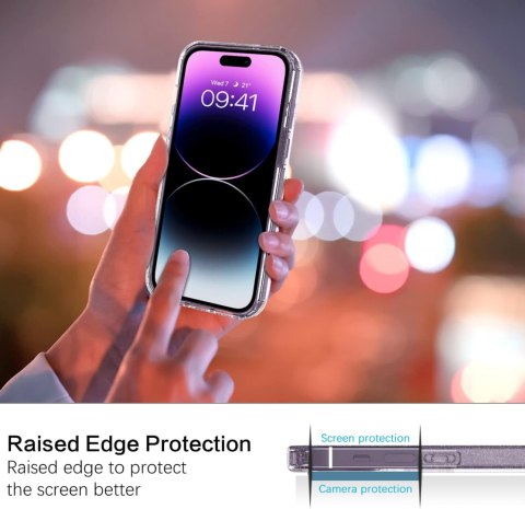 ETUI POKROWIEC DO APPLE IPHONE 14 PRO MAX BEZBARWNE BŁYSZCZĄCE PLECKI