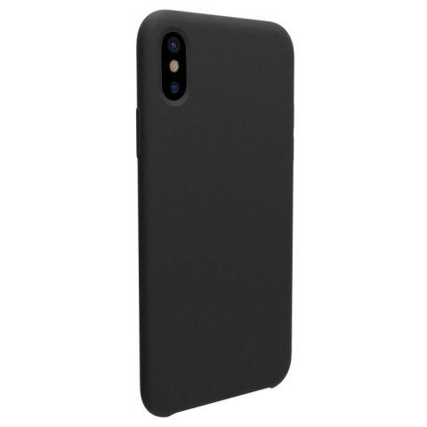 ETUI POKROWIEC DO APPLE IPHONE X/XS CASE CZARNE SOLIDNE SILIKONOWE PLECKI