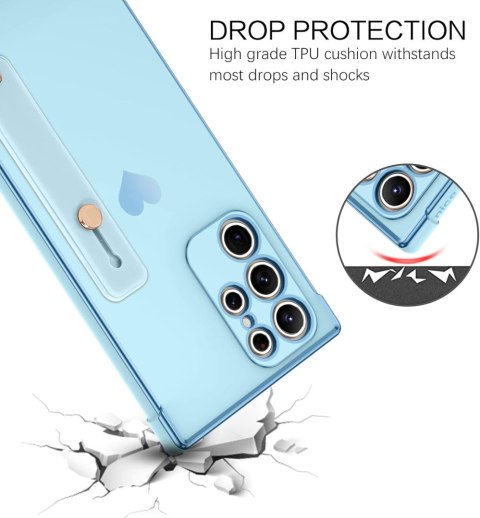 ETUI POKROWIEC DO SAMSUNG GALAXY S22 ULTRA CASE SOLIDNE NIEBIESKIE PLECKI