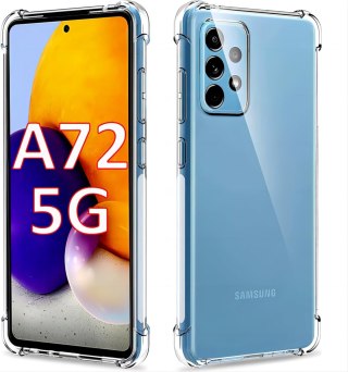 ETUI SAMSUNG GALAXY A72 SILIKONOWE BEZBARWNE WZMOCNIONE ROGI SM-A725