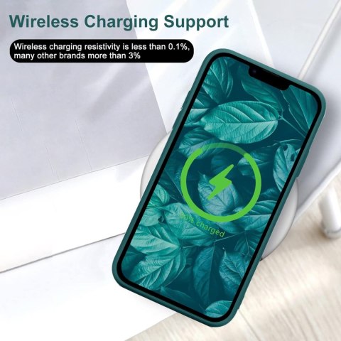 ETUI SILIKONOWE APPLE IPHONE 13 CASE BUTELKOWA ZIELEŃ ZŁOTE SERCE A2482