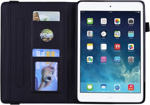 ETUI TABLET APPLE IPAD MINI 7.9 CALA FIOLETOWE SKŁADANE ZE WZOREM SOLIDNE