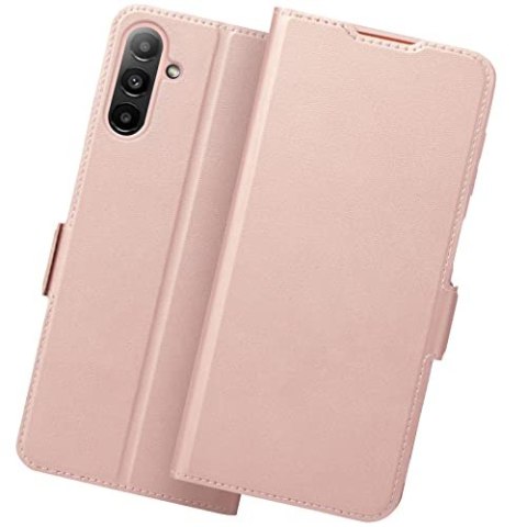 ETUI Z KLAPKĄ SAMSUNG GALAXY A13 5G CASE RÓŻOWY ROSE GOLD LEKKI