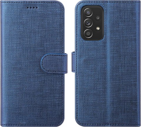 ETUI Z KLAPKĄ SAMSUNG GALAXY A53 5G NIEBIESKIE TEKSTURA MATERIAŁU SM-A5360