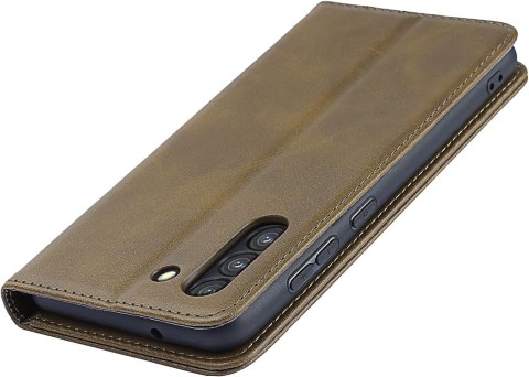 ETUI Z KLAPKĄ SAMSUNG GALAXY S21 FE 5G CASE ZIELONY OLIWKOWY EKOSKÓRA