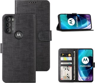 ZAMYKANE ETUI MOTOROLA MOTO G71 5G CZARNY CASE Z KLAPKĄ