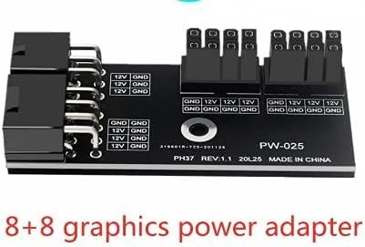 2xATX 8+8 PIN GNIAZDO NA WTYK 6+8PIN 180 STOPNI ADAPTER DO KARTY GRAFICZNEJ